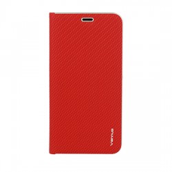 Puzdro Vennus Carbon pre Huawei Mate 20 Lite červené.