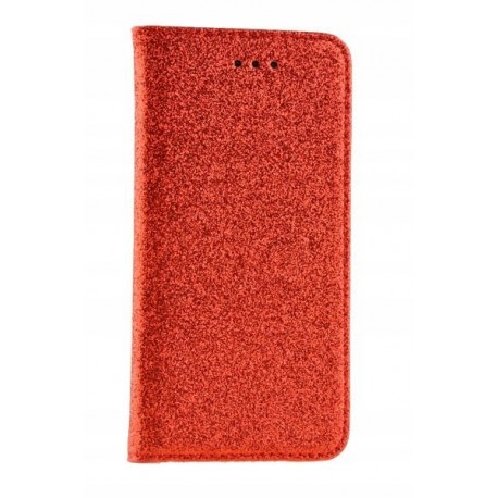 Puzdro Glitter pre Lenovo Moto G6 Plus červené.