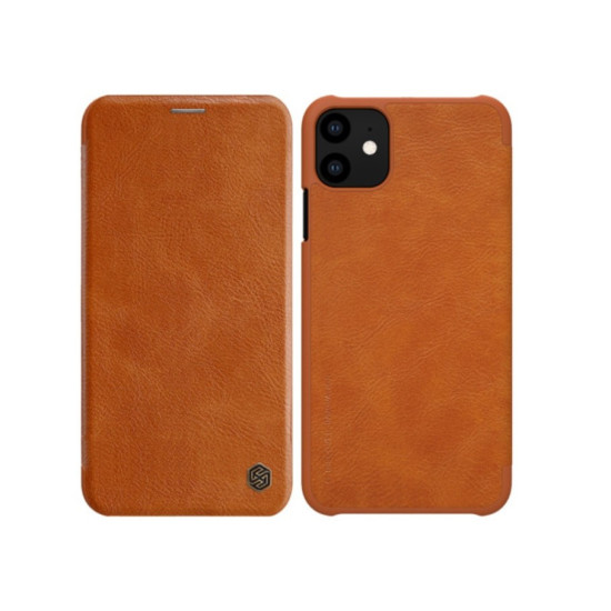 Puzdro Nillkin Qin pre iPhone 11 Pro Max (6,5") hnedé.