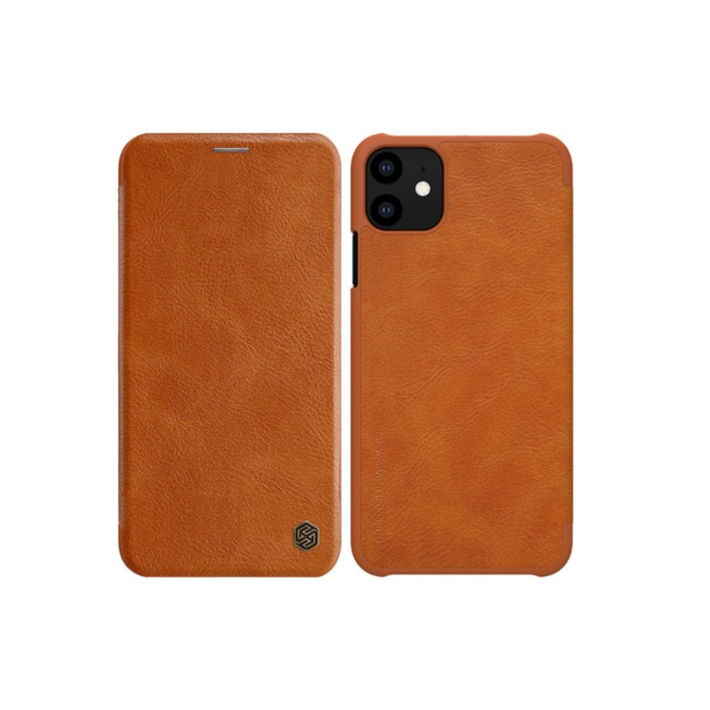 Puzdro Nillkin Qin pre iPhone 11 Pro Max (6,5") hnedé.