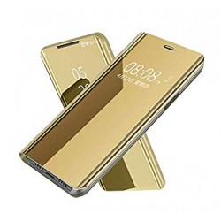 Puzdro Clear View pre Samsung A705F Galaxy A70 zlaté.