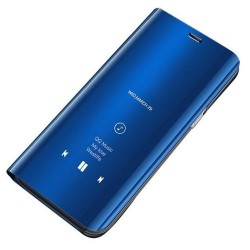 Puzdro Clear View pre Samsung Galaxy A20s modré.