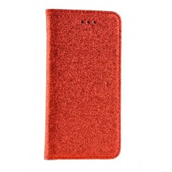 Puzdro Glitter pre Huawei P Smart červené.