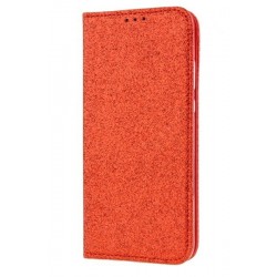 Puzdro Glitter pre Samsung A405F Galaxy A40 červené.