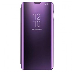Puzdro Clear View pre Samsung A705F Galaxy A70 fialové.