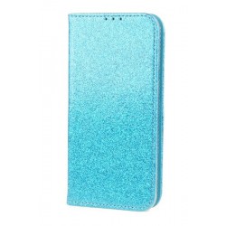 Puzdro Glitter pre Samsung A405 Galaxy A40 modré