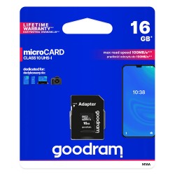 Pamäťová karta Goodram Micro SDHC 16GB UHS-I s adaptérom.