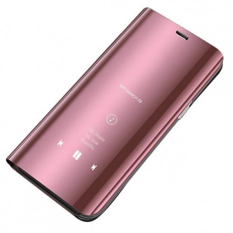 Puzdro Clear View pre Huawei P Smart 2020 ružové.