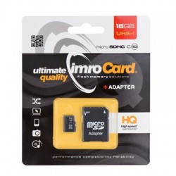 Pamäťová karta Imro micro SDHC 16GB UHS-I s adaptérom.