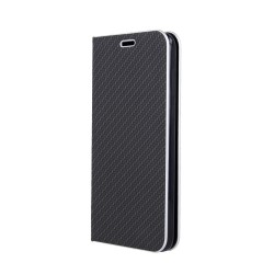 Puzdro Vennus Carbon s rámom pre Samsung Galaxy S20 čierne.