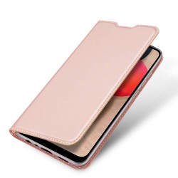 Puzdro Dux Ducis Pro Skin pre Samsung Galaxy A02s ružovo-zlaté.