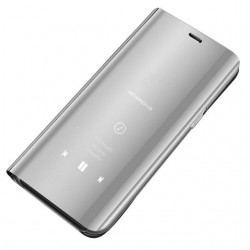 Puzdro Clear View pre Xiaomi Mi Note 10Lite strieborné.