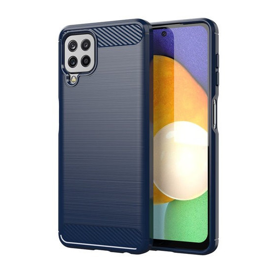 Kryt Carbon pre Samsung  Galaxy A22 4G modrý.