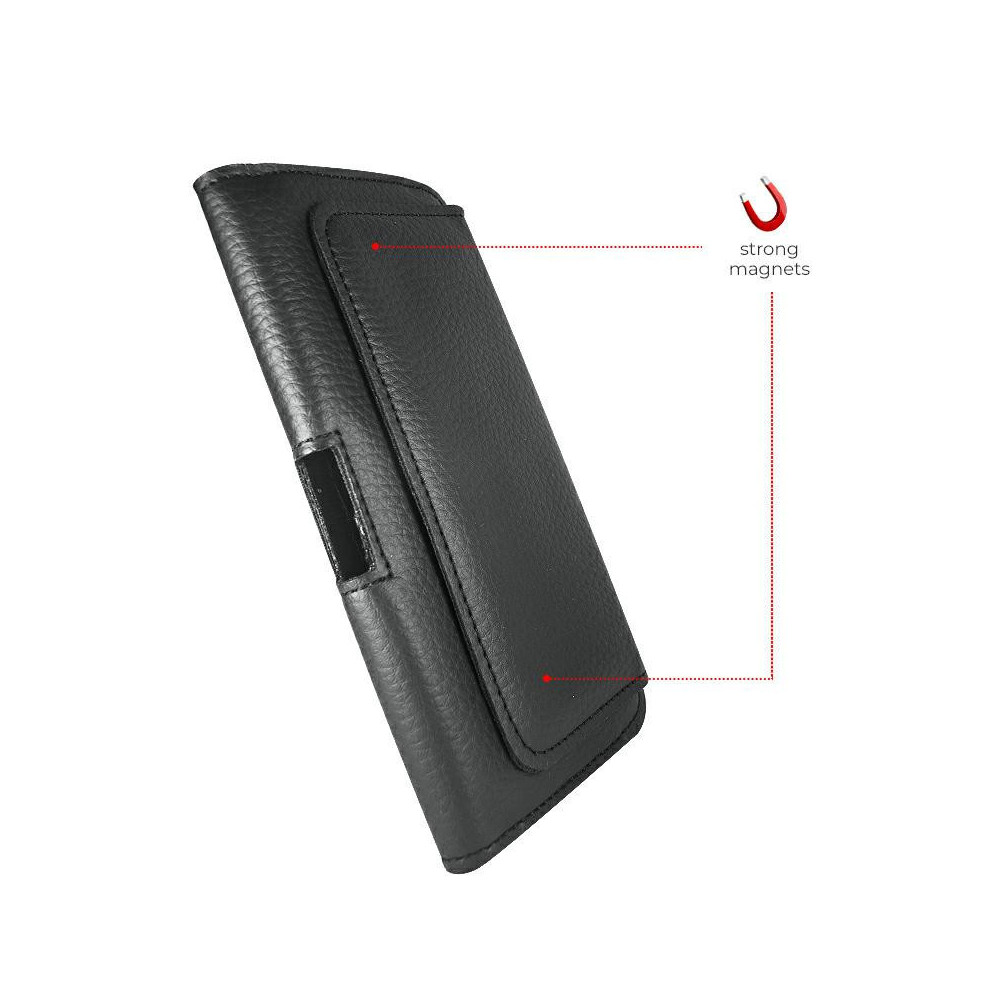 Puzdro na opasok ECO koža L čierne.