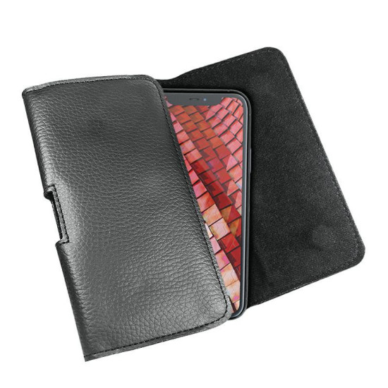 Puzdro na opasok ECO koža M čierne.