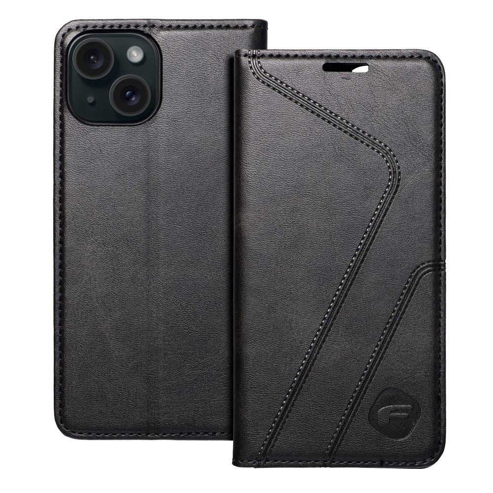 Puzdro Forcell F-PROTECTOR RFID Blocker pre iPhone 15 čierne.