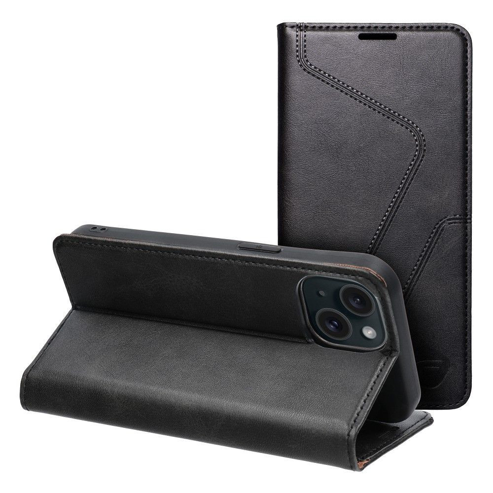 Puzdro Forcell F-PROTECTOR RFID Blocker pre iPhone 15 čierne.