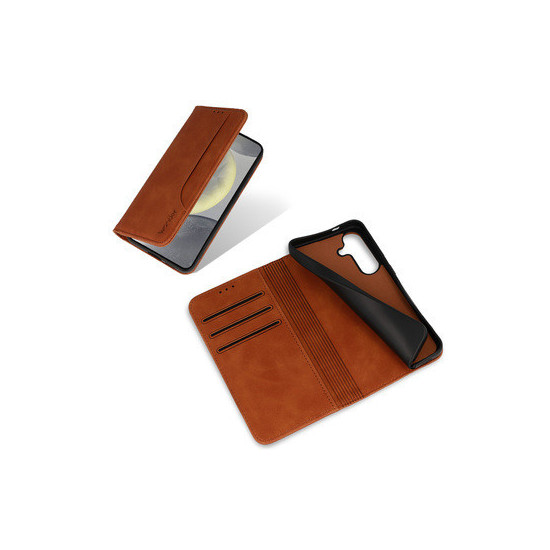 Puzdro Wonder Prime pre Samsung Galaxy A35 5G hnedé.