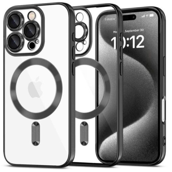 Kryt Chrome Mag pre iPhone 16 Pro Max (6,9") čierny.