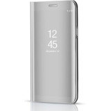 Puzdro Clear View pre Samsung Galaxy A35 5G strieborné.