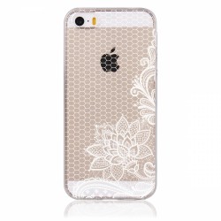 Kryt Lace pre iPhone 6/6S 4,7" flower biely.