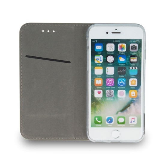 Puzdro Smart Magnetic pre Samsung Galaxy S25 tmavozelené.