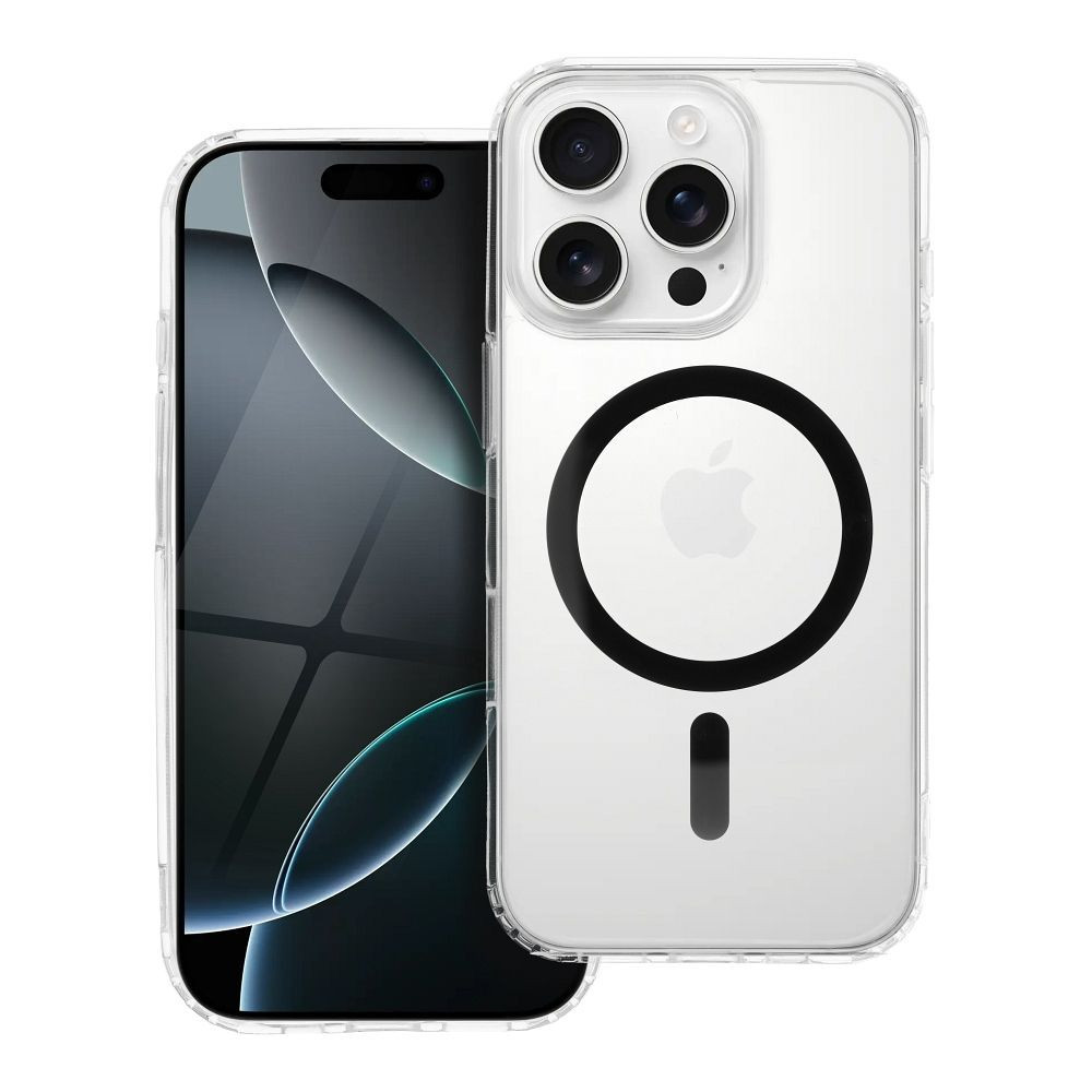 Kryt Drop Glue Colorful Ring Mag Cover s MagSafe pre iPhone 12 Pro Max čierny.