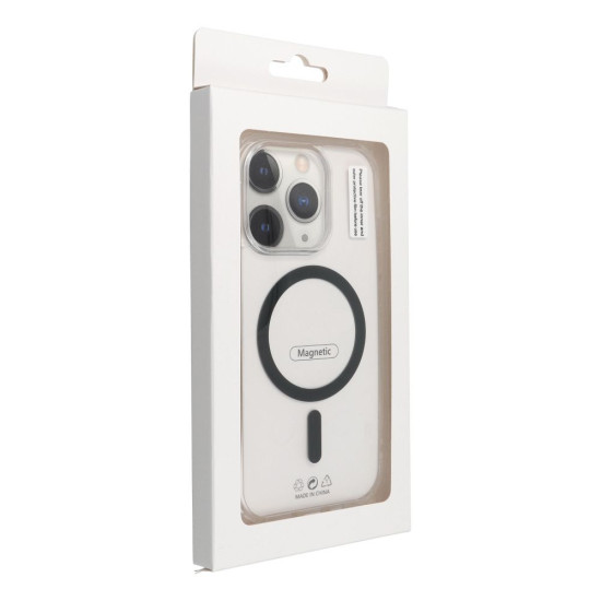 Kryt Drop Glue Colorful Ring Mag Cover s MagSafe pre iPhone 12 Pro Max čierny.