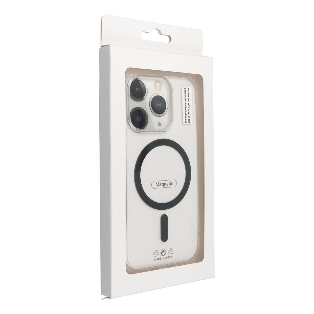 Kryt Drop Glue Colorful Ring Mag Cover s MagSafe pre iPhone 12 Pro Max čierny.