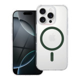 Kryt Drop Glue Colorful Ring Mag Cover s MagSafe pre iPhone 16 Pro tmavozelený.