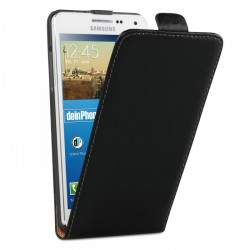 Puzdro Flip Vertical pre Samsung Galaxy Grand Neo čierne.