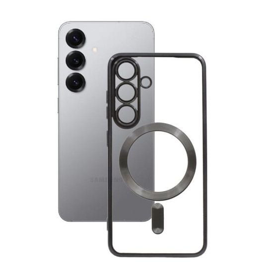 Kryt Color Chrome Mag pre Samsung Galaxy S25 čierny.