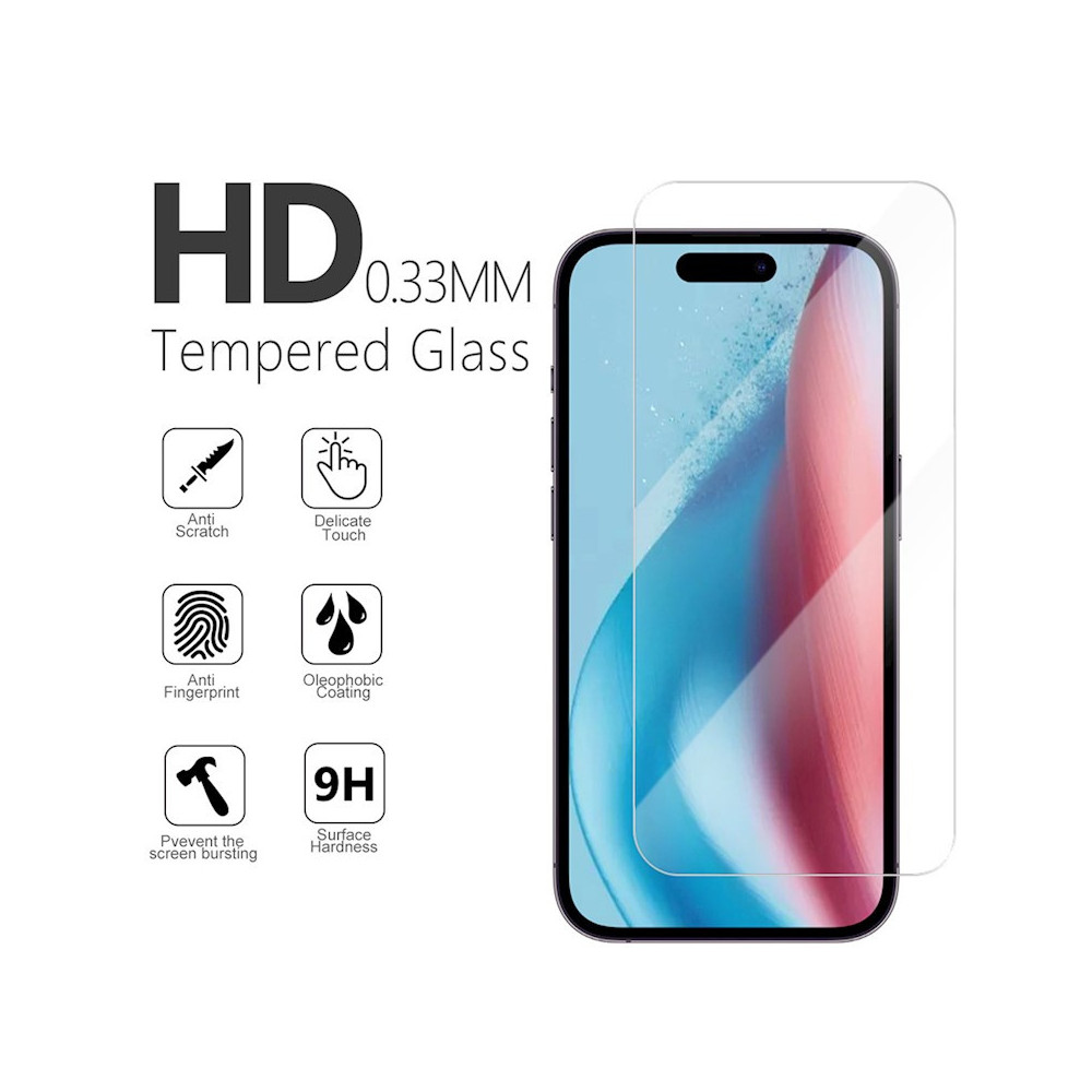 Tvrdené sklo 2,5D Premium pre iPhone 16 Pro Max/17 Pro Max.