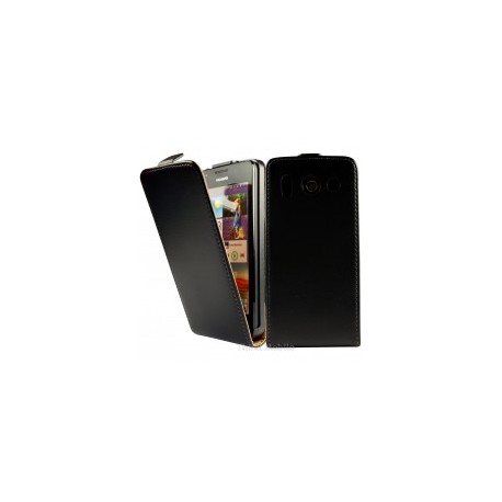Puzdro Flip Vertical pre Huawei Ascend G510 čierne.