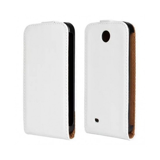 Puzdro Flip Vertical pre HTC Desiere 300 biele.