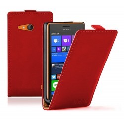 Puzdro Flip Vertical pre Nokia Lumia 730/735 červené.