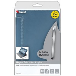 Puzdro Trust na iPad Mini dotykovým perom modré.