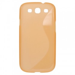 Kryt S-Line plastový pre Samsung i9300 Galaxy S3 oranžový .