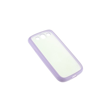 Kryt pre Samsung i8190 Galaxy S3 mini priehľadný-fialový rámik.