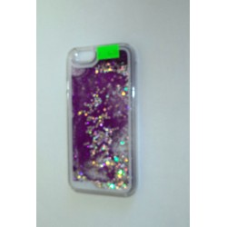 Kryt pre iPhone 6/6s fialový s bielymi hviezdičkami.