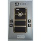 Kryt 4-OK Chrome Iron cover pre iPhone 6/6s čierno-zlatý.