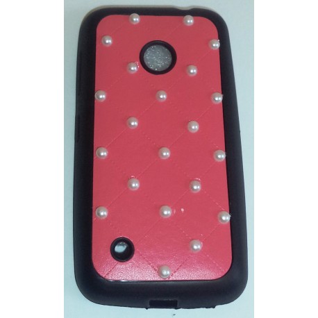 Kryt pre Nokia Lumia 530 ružový-čierny rám.