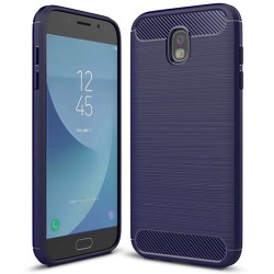 Kryt Carbon TPU pre Samsung J730 Galaxy J7 (2017) tmavomodrý.