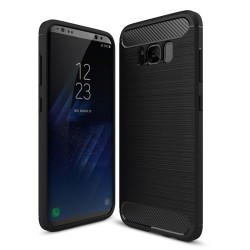 Kryt Carbon TPU pre Samsung G955 Galaxy S8 Plus čierny.