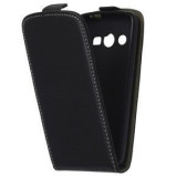 Puzdro Flip Vertical pre Samsung Galaxy Core LTE G386F čierne.