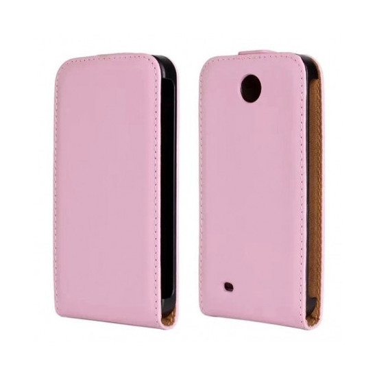 Puzdro Flip Vertical pre HTC Desiere 300 ružové.