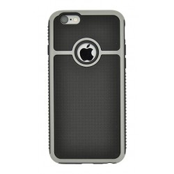 Kryt 4-OK Chrome Iron Cover pre iPhone 6/6s čierno-strieborný.