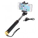 Selfie tyč s bluetooth ovládaním v rukoväti - TYP 3 zlatá.