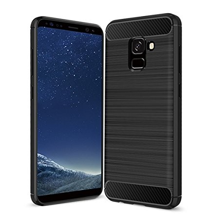 Kryt Carbon pre Samsung A530 Galaxy A5 (2018)/ A8 (2018) čierny.